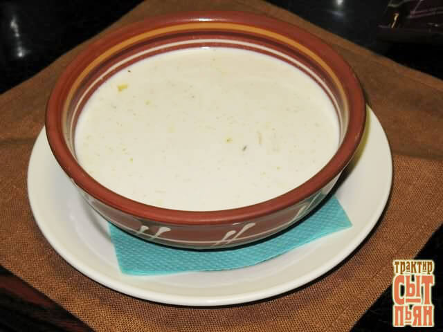 Сырный суп с копчёностямии фасолью
